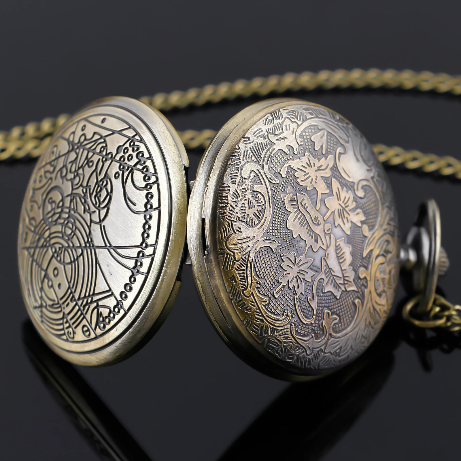 Vintage Classic Doctor Moive Design ควอตซ์นาฬิกาพ็อกเก็ตนาฬิกาสําหรับผู้หญิงผู้ชาย Fob Chain เครื่องประดับอุปกรณ์เสริมของขวัญ