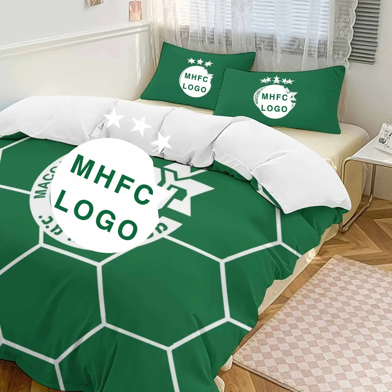 Israel Maccabi Haifa F.C MHFC Champion Simple fashion bedding three-piece soft and comfortable bedding quilt bedding set