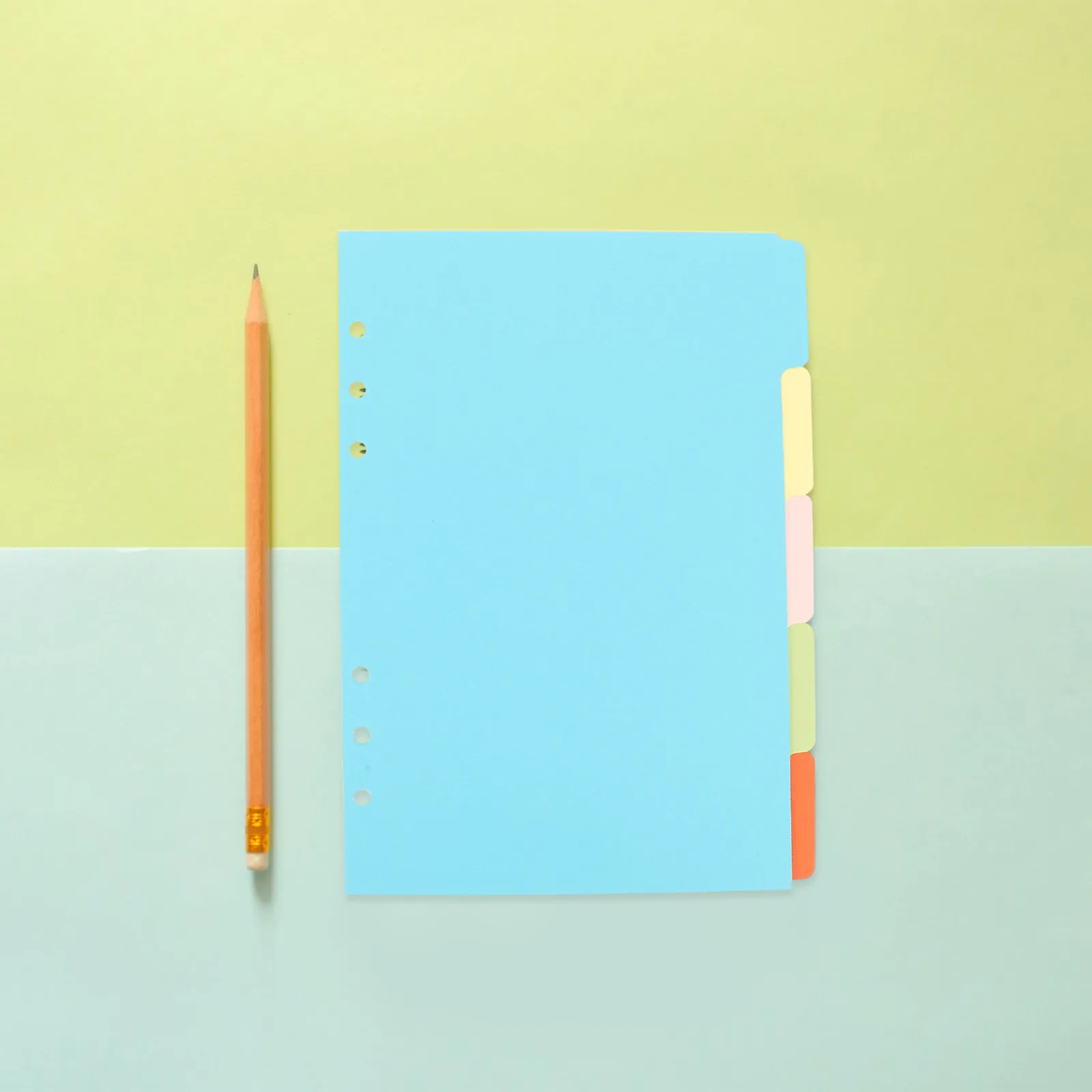 15Pcs Paper Index Dividers Office A5 Binder Dividers Writable Tabs for Document Separation Portable Office Supplies
