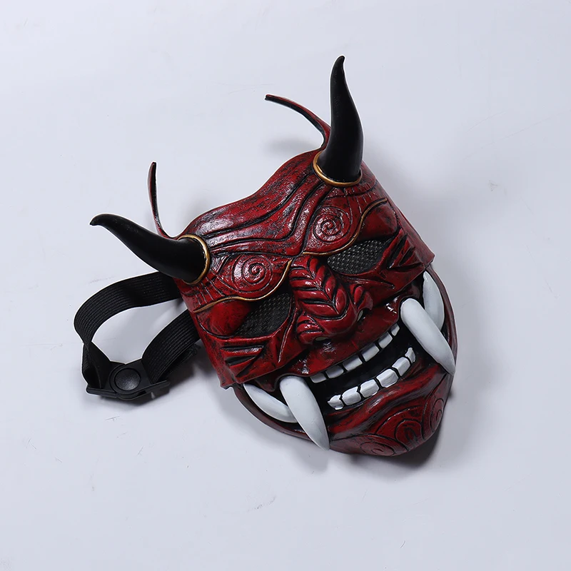 

Terror Japanese Prajna Mask Scary Latex Mask Cosplay Headgear Halloween Carnival Party Costume Supplies
