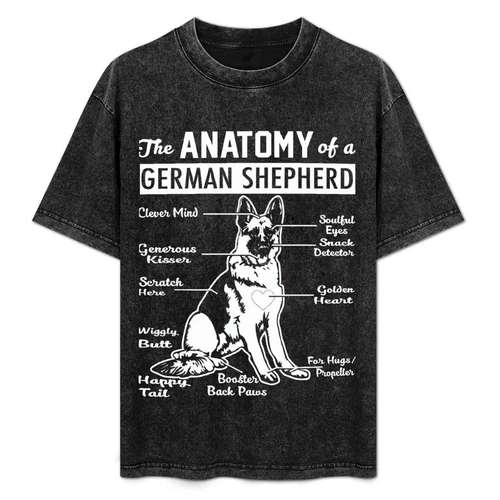 

The Anatomy Of A German Shepherd Shirt T-Shirt Breathable Lightweight Summer Top