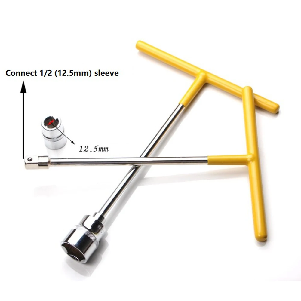 

1pc T Type T-handles Wrench Hex Socket Wrench 27*19cm. 27cm/10.63" 1/2-inch 19cm/7.48" High-carbon Steel Portable Repair Tools