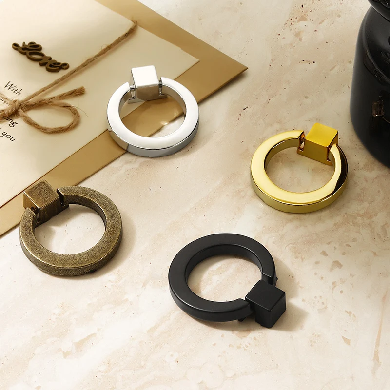 Modern and stylish minimalist furniture handles, hanging ring handles, drawers, cabinets, bedside table furniture handles