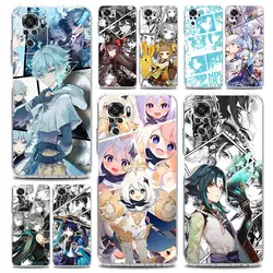 Genshin Impact Phone Case For Xiaomi Redmi Note 13 12 5G 9S 9 8 10 11 Pro Plus 4G 9T 13C 12C10C 9C 9A 7 Clear Cover