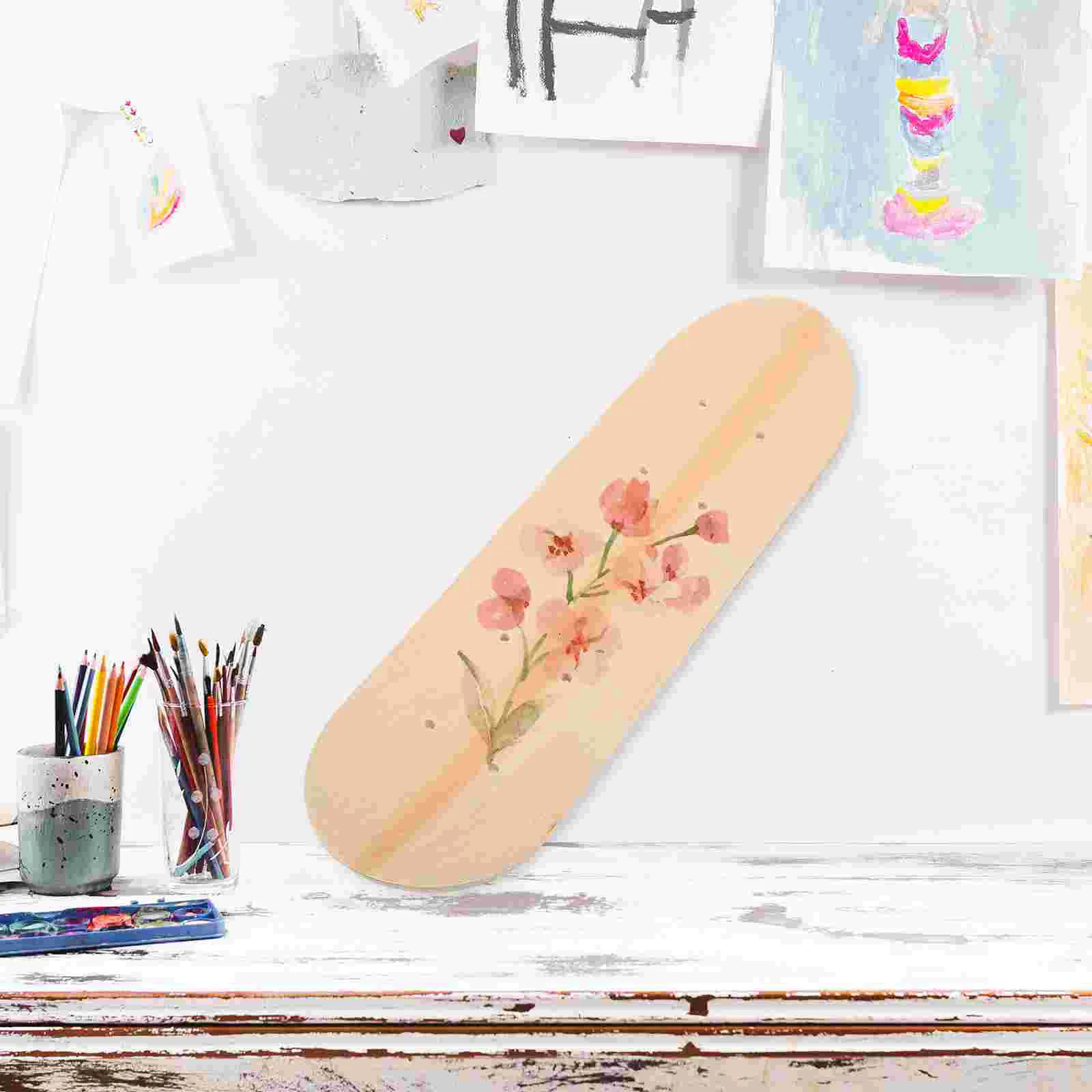 Kinder 43 cm Ahornholz, bemalbares Material, Skateboard-Deck-Ersatz, perfektes Geschenk für Skateboard-Liebhaber, einfach