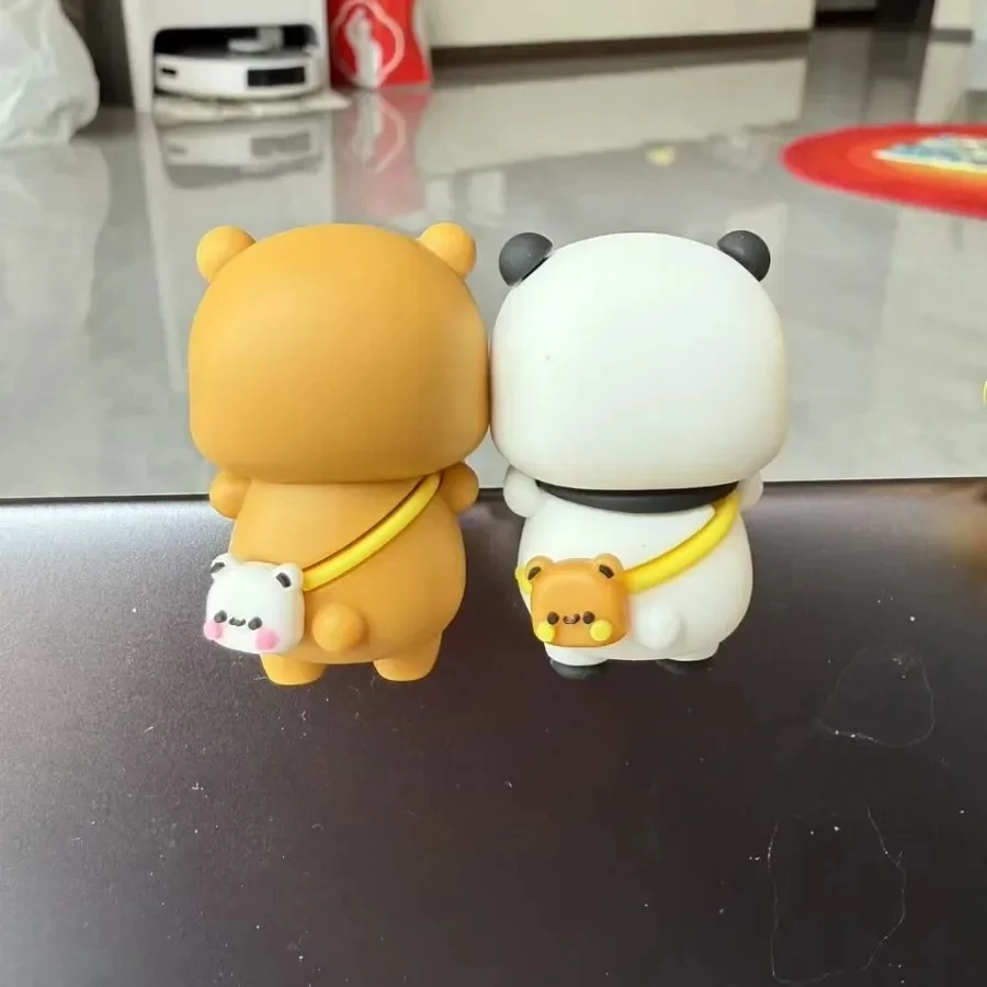 Kawaii Bubu Dudu Anime Figures Home Car Phone Ornament Cute Panda Mini Toy Cartoon Yier Bear Doll Screen Decor Couple Gift