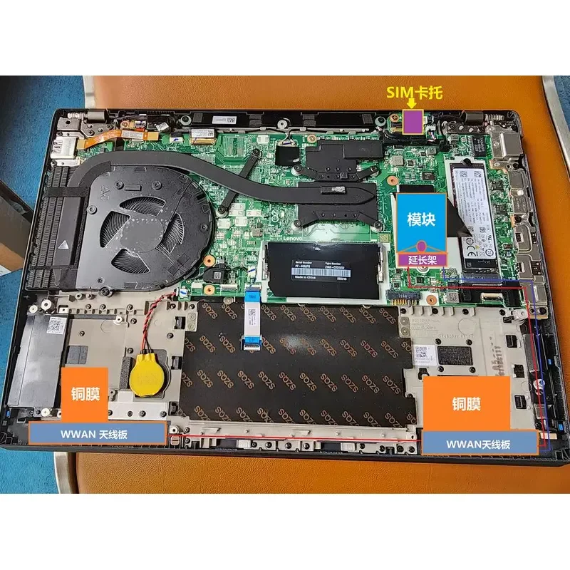 DIY Alternative Antenna for Lenovo ThinkPad T14 P14s Gen3 Gen4 WWAN LTE 4G 5G