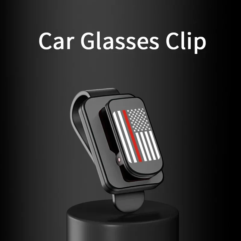 

Multifunctional car glasses clip glasses frame metal visor storage box sunglasses card