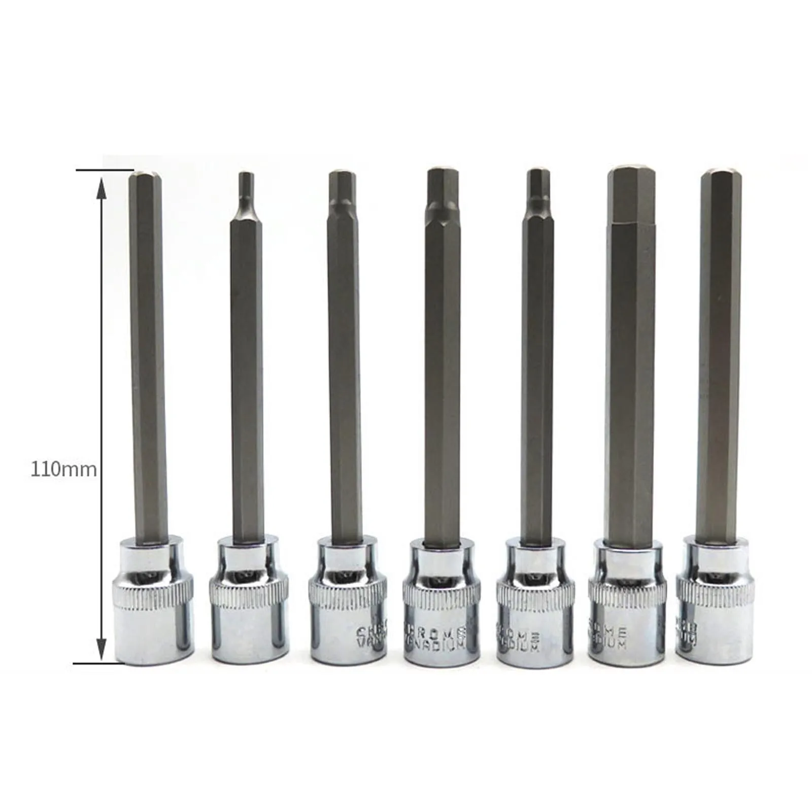 3/8 Inch Hex Socket Bit Adapter for Ratchet Wrench, Long Hex Key Screwdriver Bit with 1/2