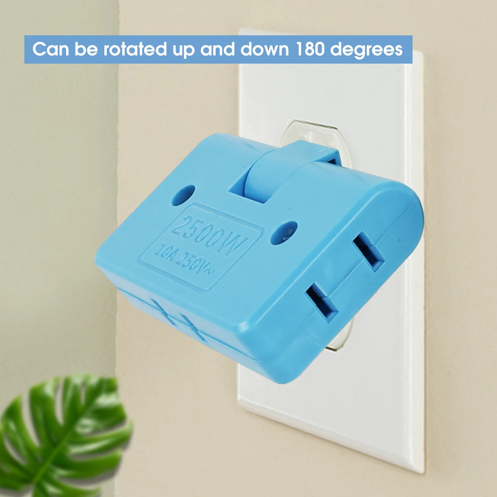 3 In 1 US Plug Multifunction 180 Degree Rotatable Power Plug Socket Adapter Converter Multi-plug Foldable Charger Plug Adapters