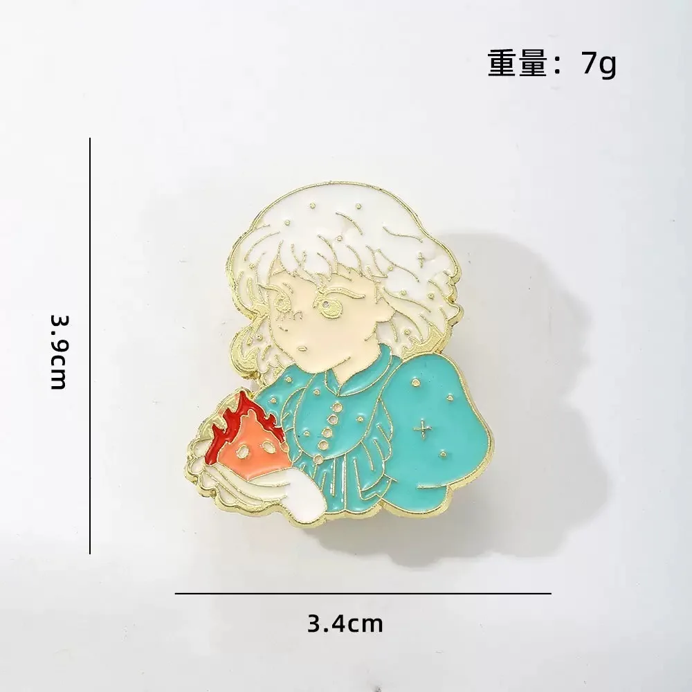 6-teiliges Set japanischer Märchenmädchen-Emaille-Anstecker, Fantasy-Anime-Charakter-Metallabzeichen, Dekor-Broschen für Rucksack & Jacke – Detail 10
