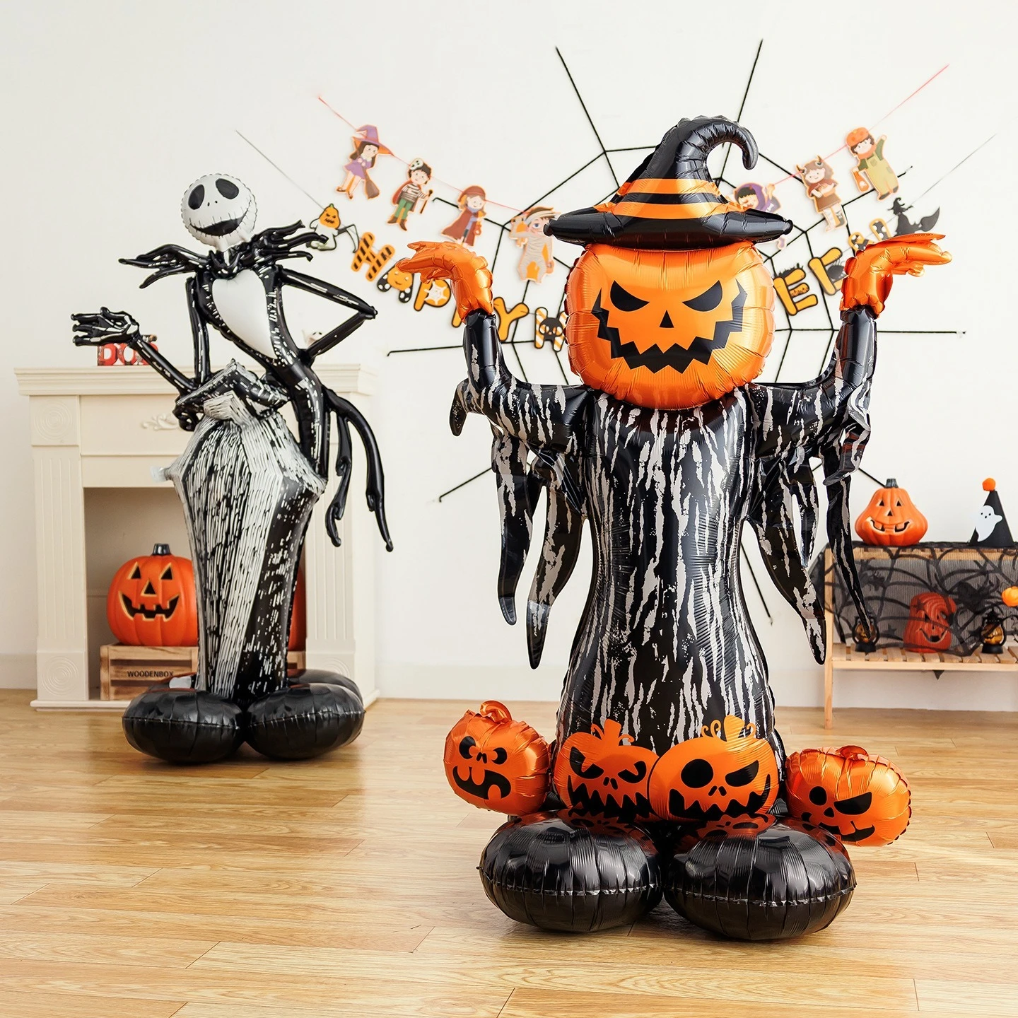 2026 Halloween Decoration Pumpkin Mummy Ghost Aluminum Foil Balloon Ghost Festival Party Decoration Balloon Courtyard Halloween