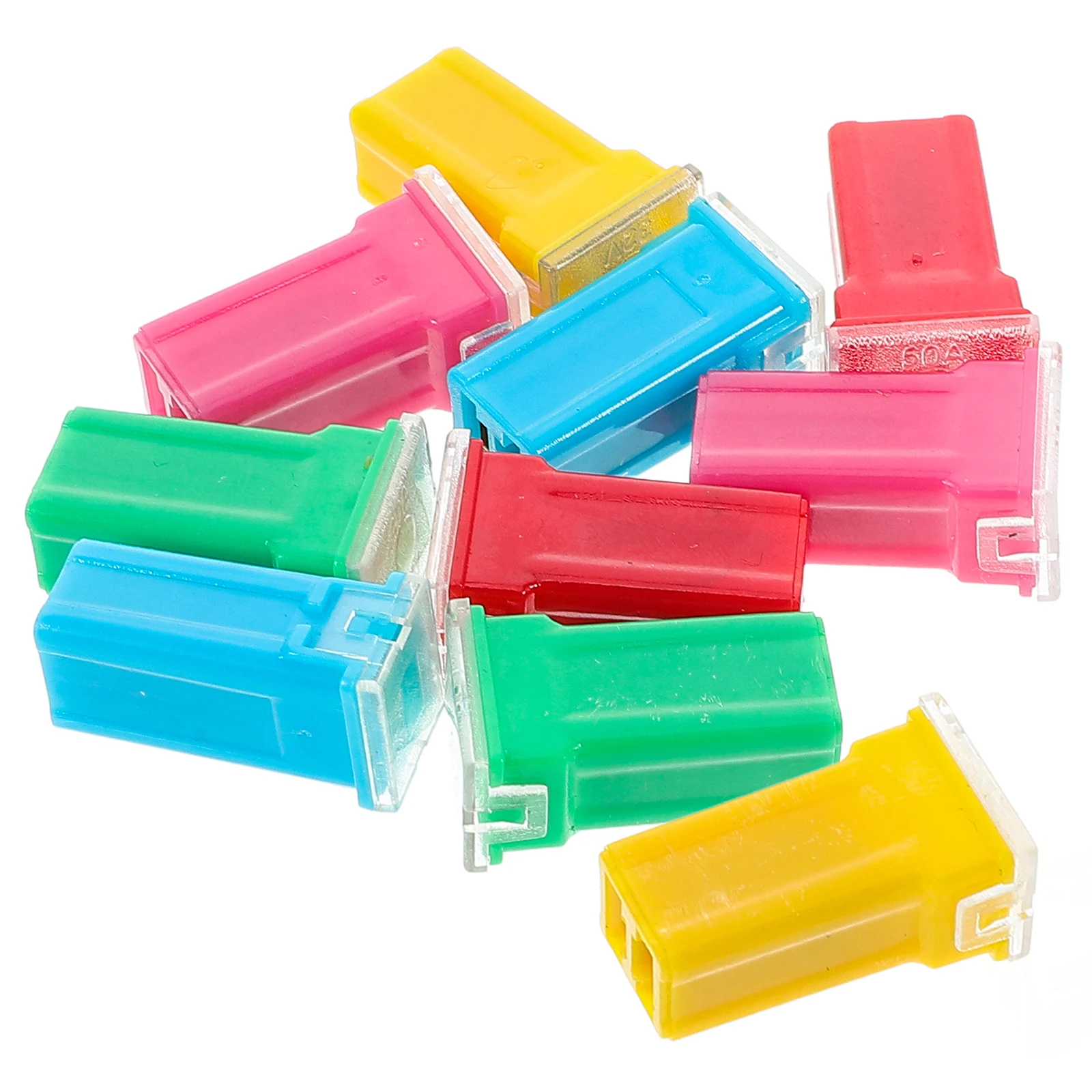 

10pcs Car Fuses 20A 30A 40A 50A 60A Universal Auto Fuse Blocks Vehicle Replacement Parts Automotive Accessories
