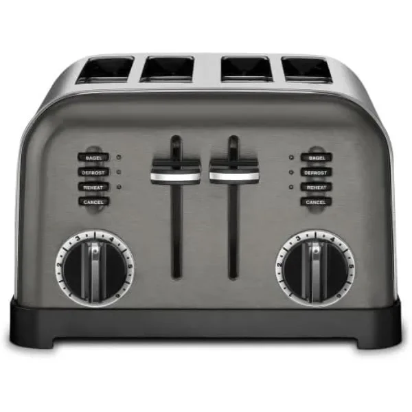 

Cuisinart CPT-180BKS Classic 4-Slice Toaster, Black/Stainless Steel