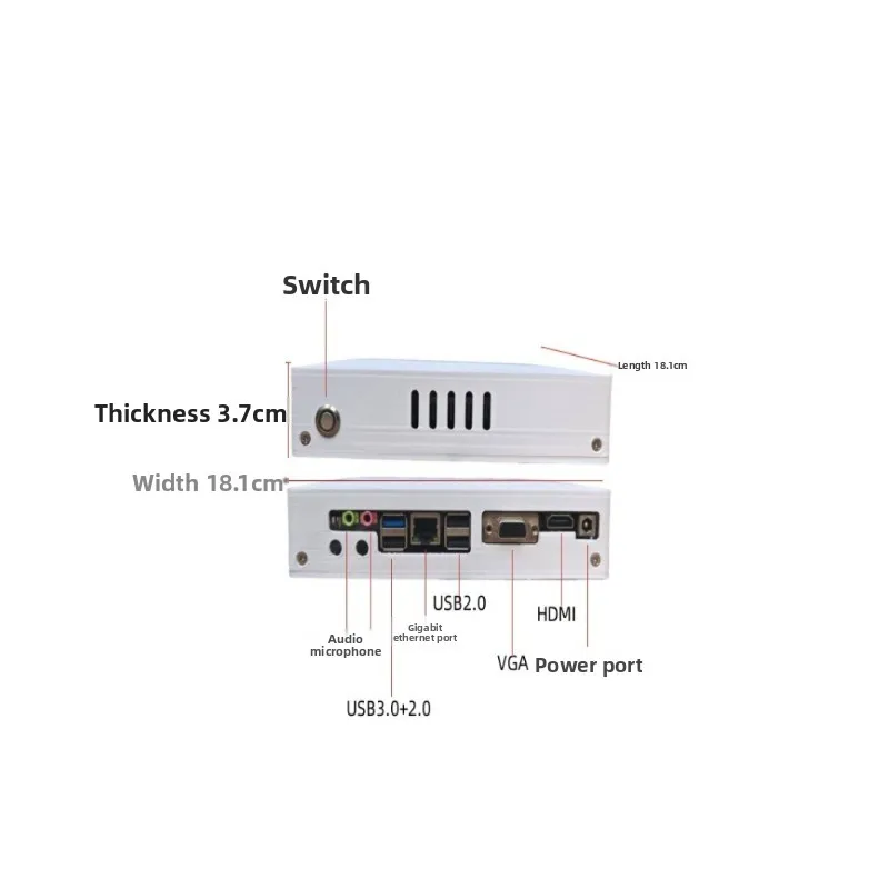 J1900 quad-core mini computer terminal small host home office learning printing online class entertainment