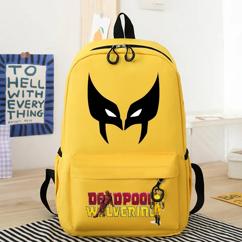 Deadpool & Wolverine Backpack Boy Student Teen Kids Packet Comfortable Waterproof Bookbag Oxford Cloth Cartoon Cute Cosplay Gift