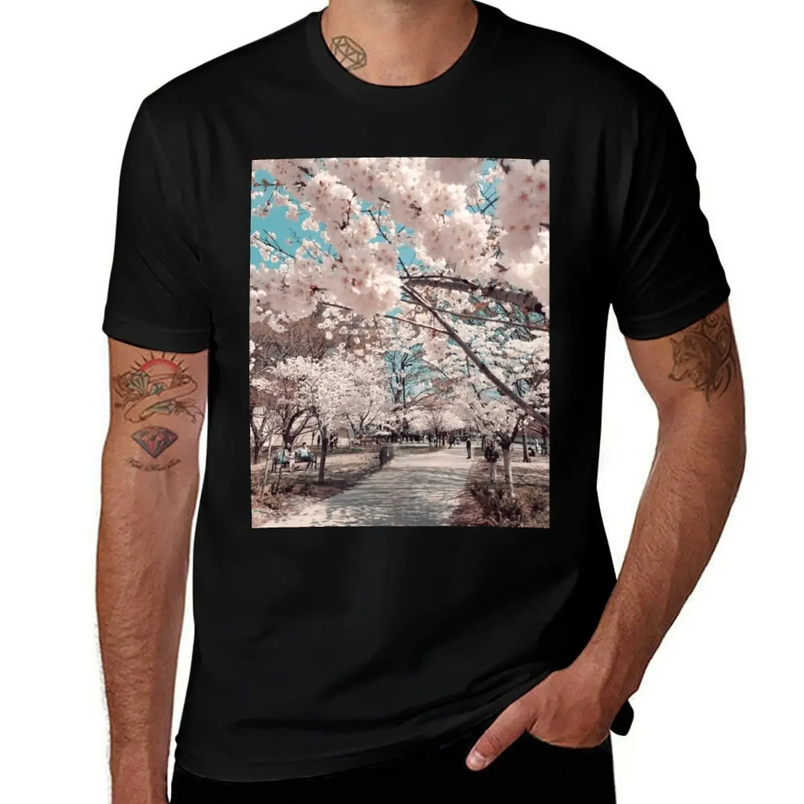 Cherry Blossoms T-Shirt vintage clothes oversizeds custom shirt basketball graphic tees T-shirt men