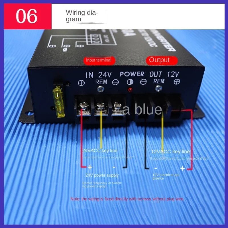 Vehicle mounted 24V to 12V power converter, step-down inverter, high-power 20a15a30a60a for freight cars