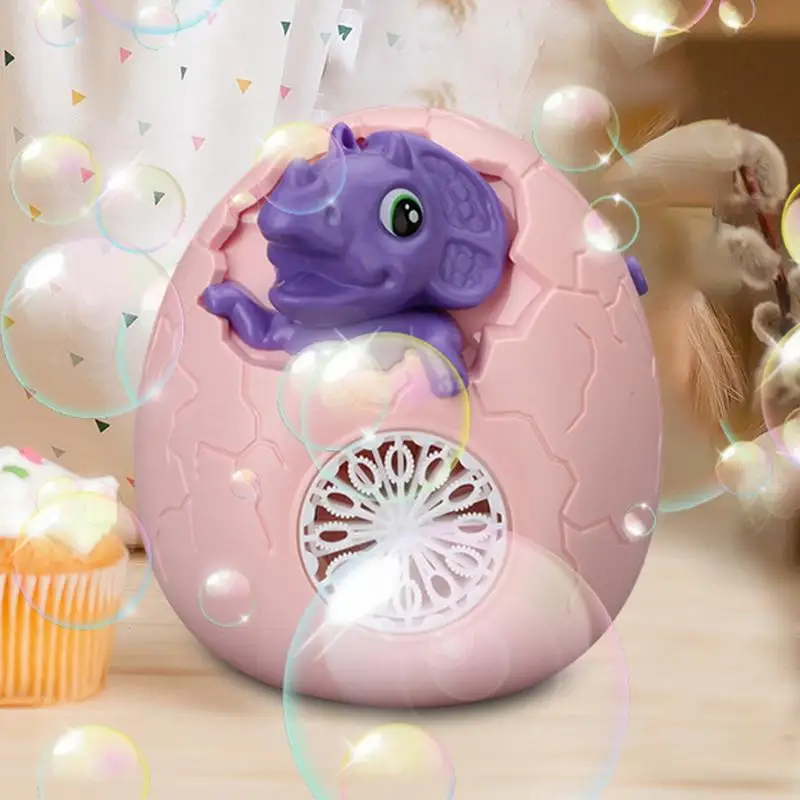 Máquina de bolha automática com som e luz, Cartoon Dinosaur-Shaped Bubble Maker, Máquina de sopro elétrica, Jardas