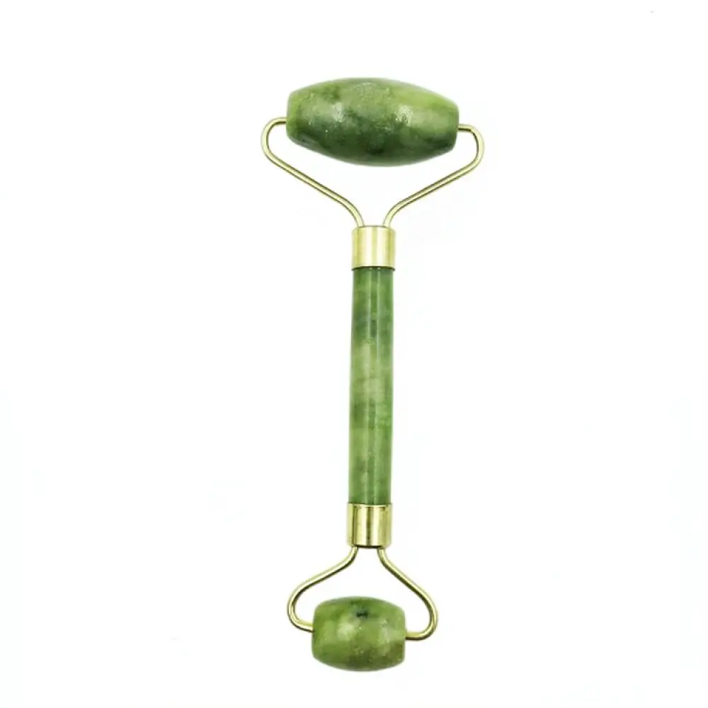 Natural Jade Stone Roller And Gua Sha Scraper Set Face Massager Beauty Tool For Skincare Relaxation Lifting Therapy