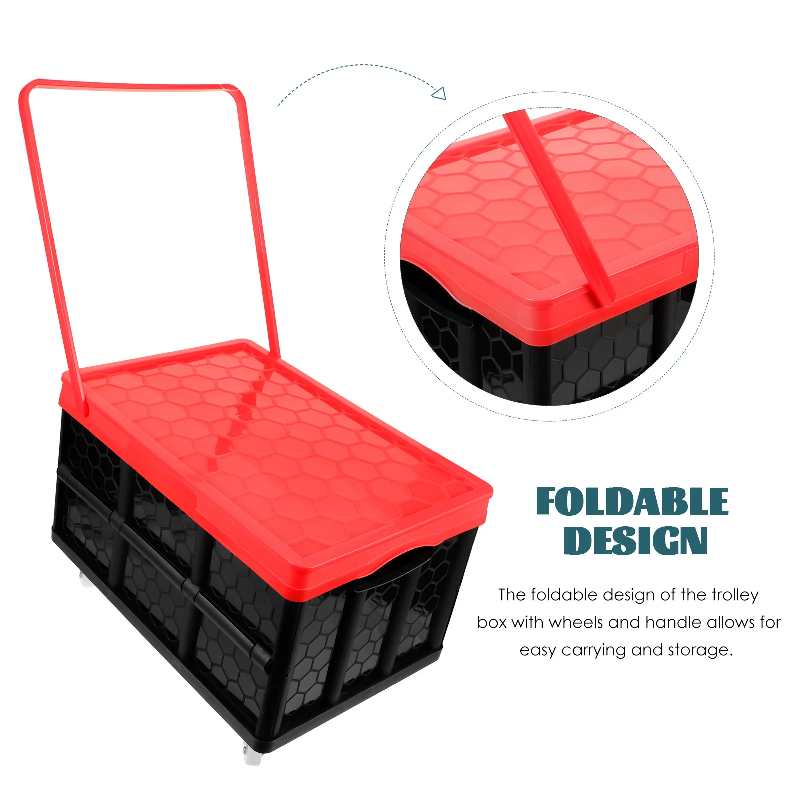 

Foldable Storage Box With Wheels Plastic Multifunctional Clothes Organizer Bedroom Container For Classroom Dorm Car Use