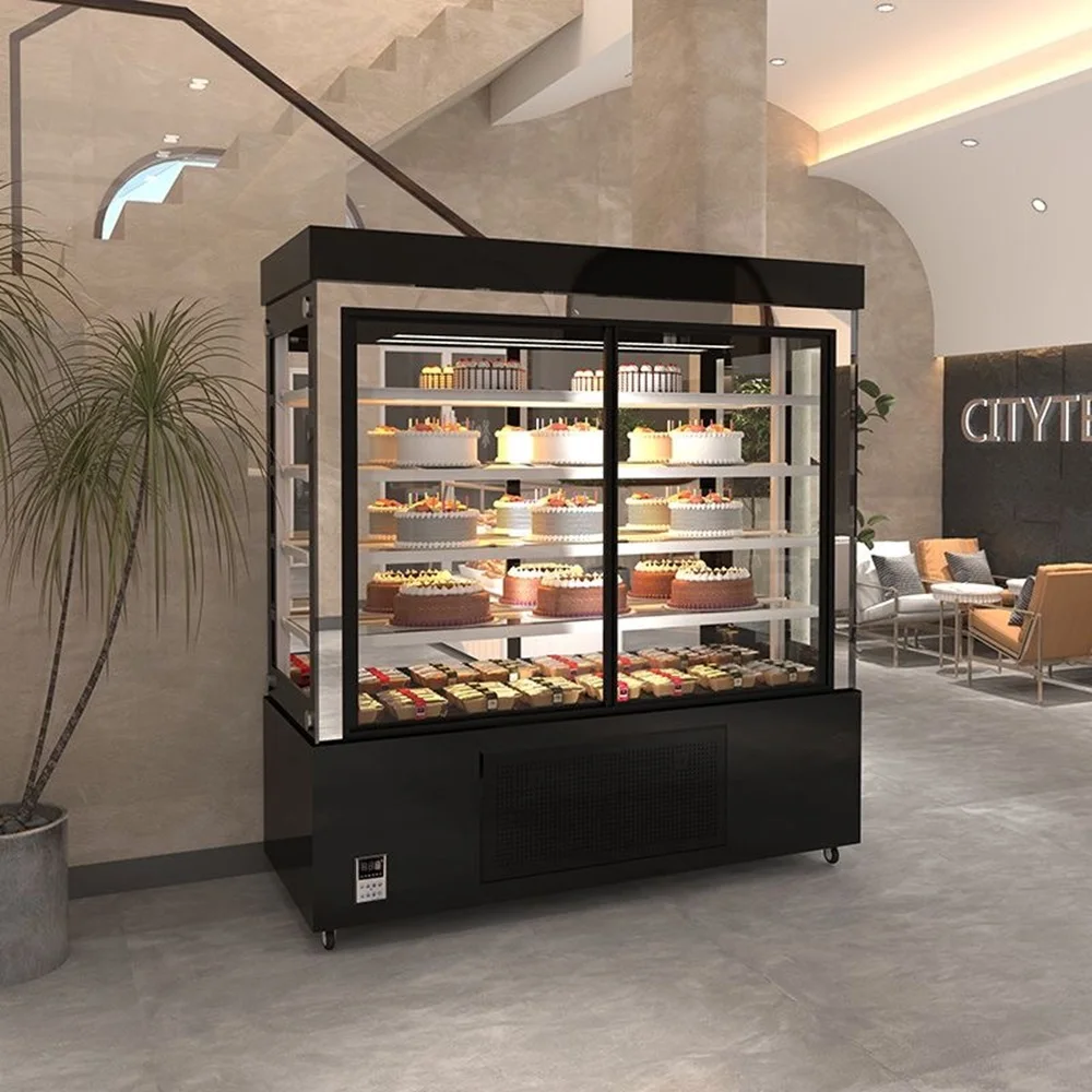 Commercial bakery 5-story large-capacity floor-to-ceiling upright display cabinet cake display refrigerator freezer