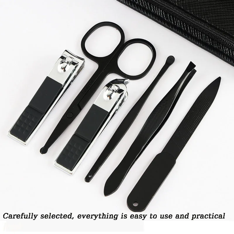 Manicure Set for Men and Women Portable Nail Clipper Scissors 6Pcs Pedicure Kits Green Nail Clipper Set Manicure & Pedicure Tool