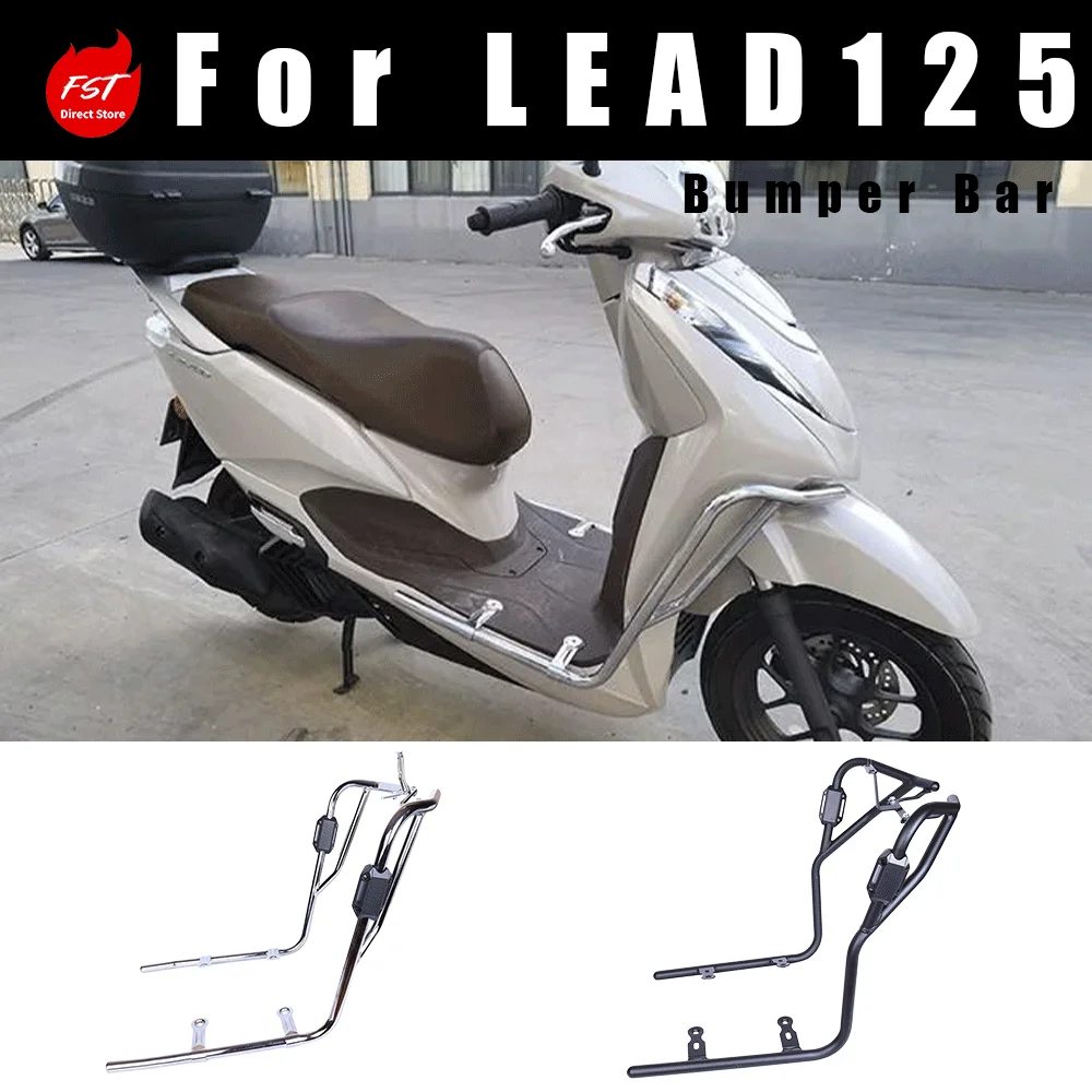 For Wuyang‑Honda LEAD125 High‑carbon Steel Full‑surround Anti‑fall Crash Bar, Non‑destructive Installation