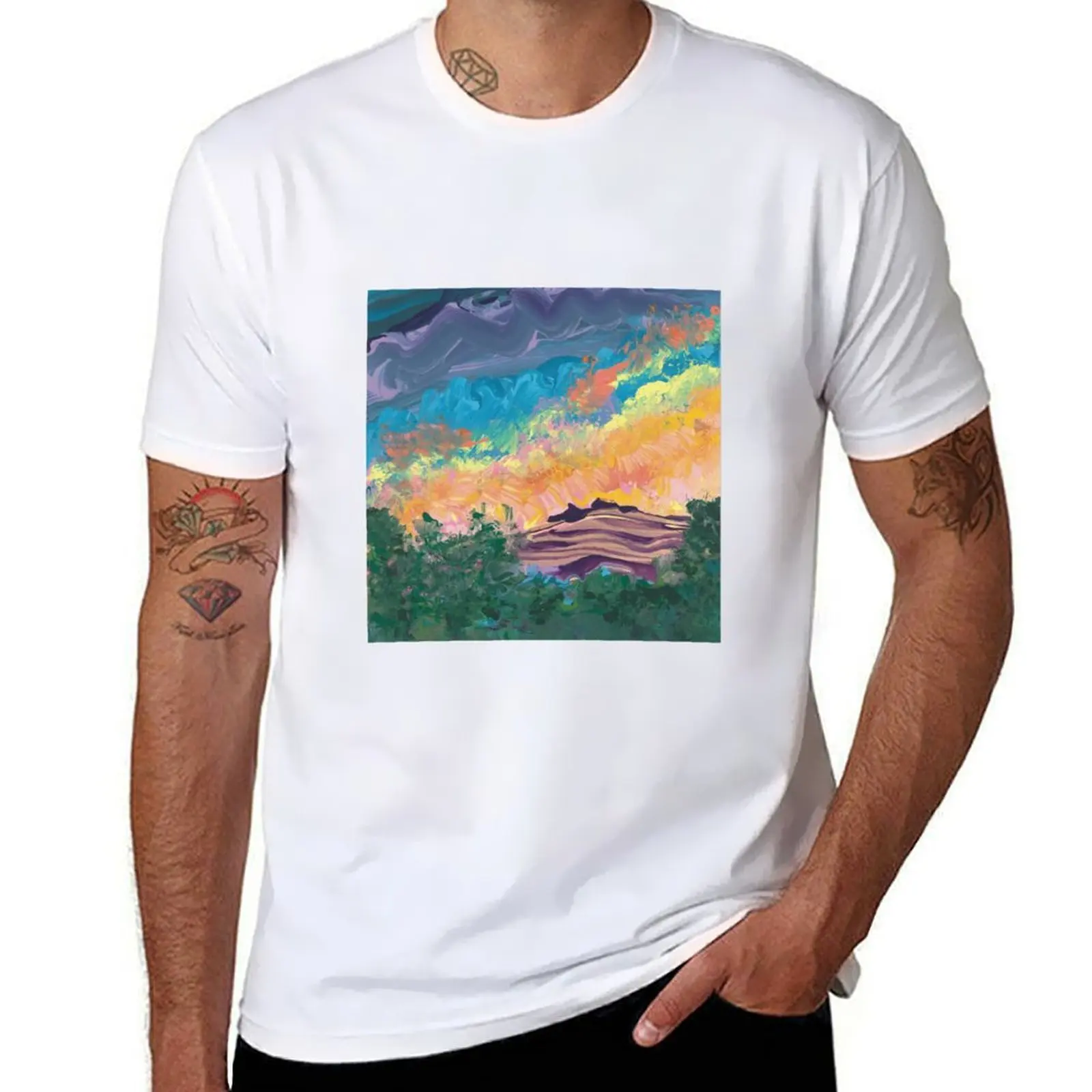 

Mountains and Trees T-Shirt t shirts for man slim fit t shirts for man graphic tees T-Shirt
