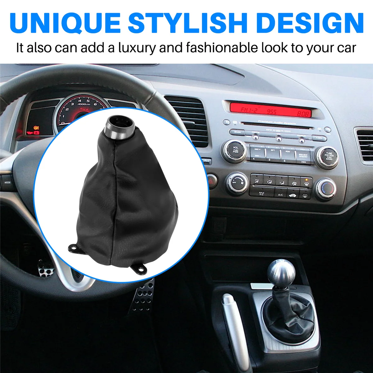 บูทกันฝุ่นหนังเปลี่ยนเกียร์แบบแมนนวลสำหรับรถยนต์2006 2007 2008 2009 2011 2010