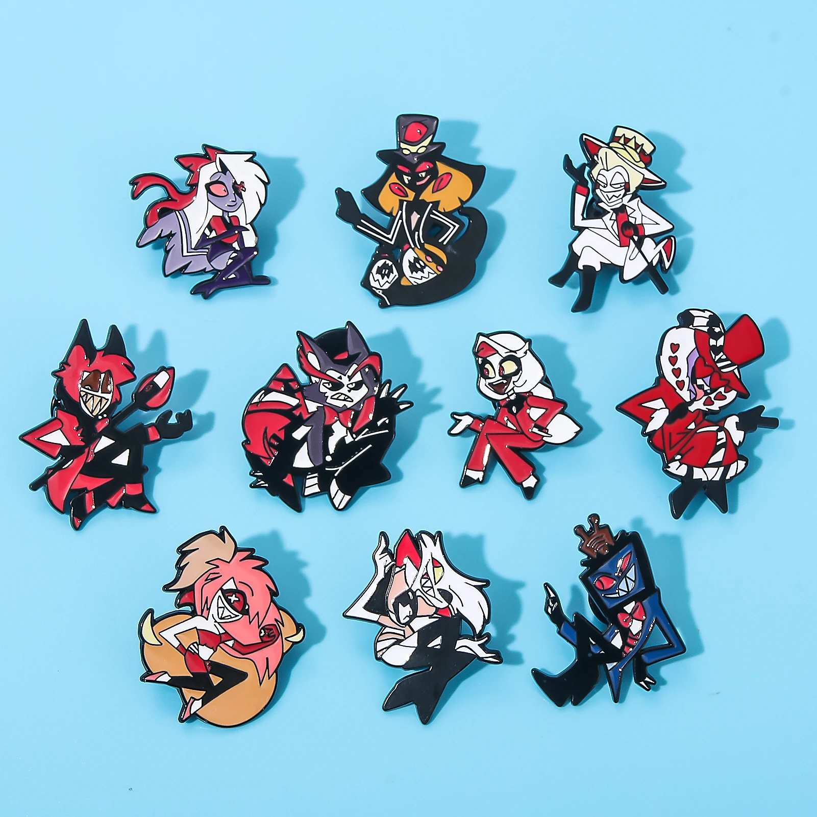 31 Styles Anime Charlie Hotel Hazbin Alastor Enamel Pins Villain Helluva Bosss Brooche Cosplay Props Badge jewelry Backpack Gift