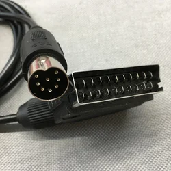 Replacement 1.8M EU V-pin Scart cable For Sega Megadrive 1 Genesis 1 Master System 1 RGB AV Scart Cable PAL VERSION