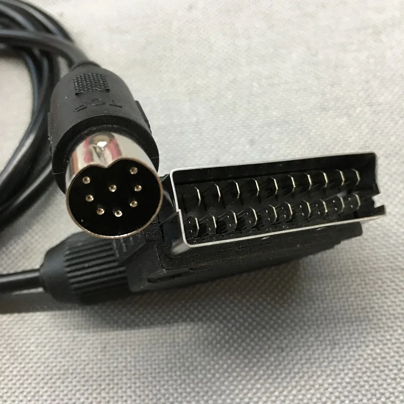 Replacement 1.8M EU V-pin Scart cable For Sega Megadrive 1 Genesis 1 Master System 1 RGB AV Scart Cable PAL VERSION