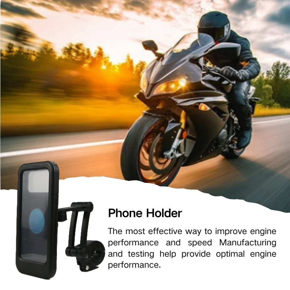 

Waterproof Motorcycle Bike Mobile Phone Holder Support Universal Bicycle GPS 360° Swivel Adjustable Motorcycle Cellphone Holder