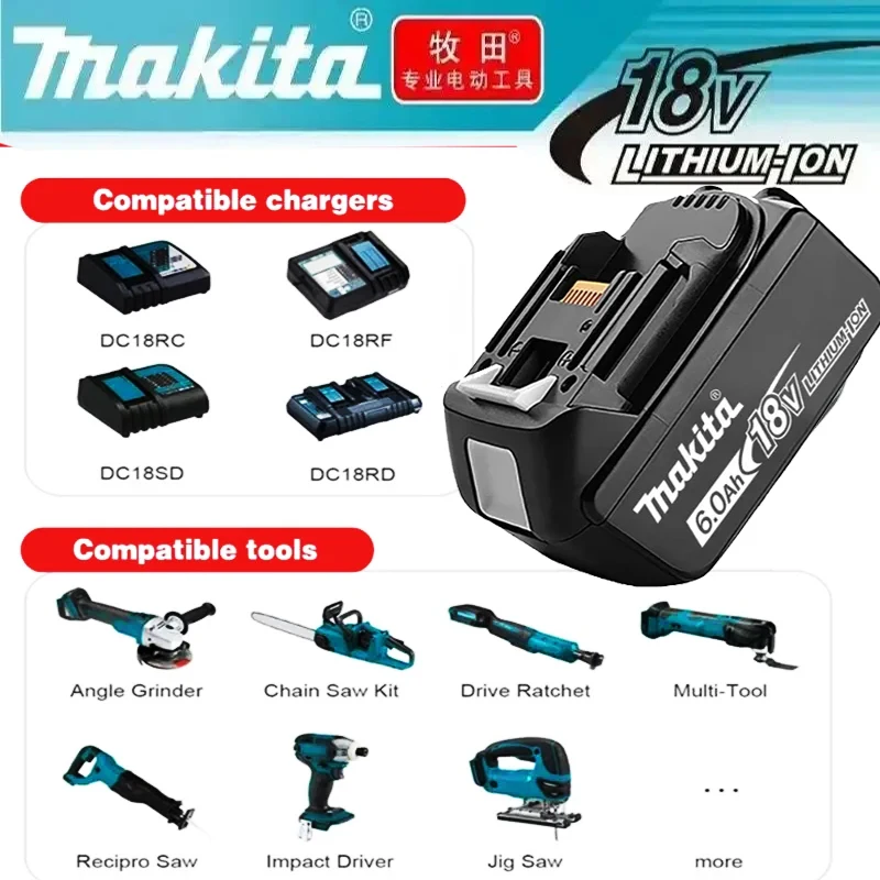 الأصلي ماكيتا 6.0Ah/9.0Ah18V بطارية قابلة للشحن لماكيتا 18 فولت BL1830 BL1850 BL1850B BL1830B BL1840 BL1840B أدوات كهربائية