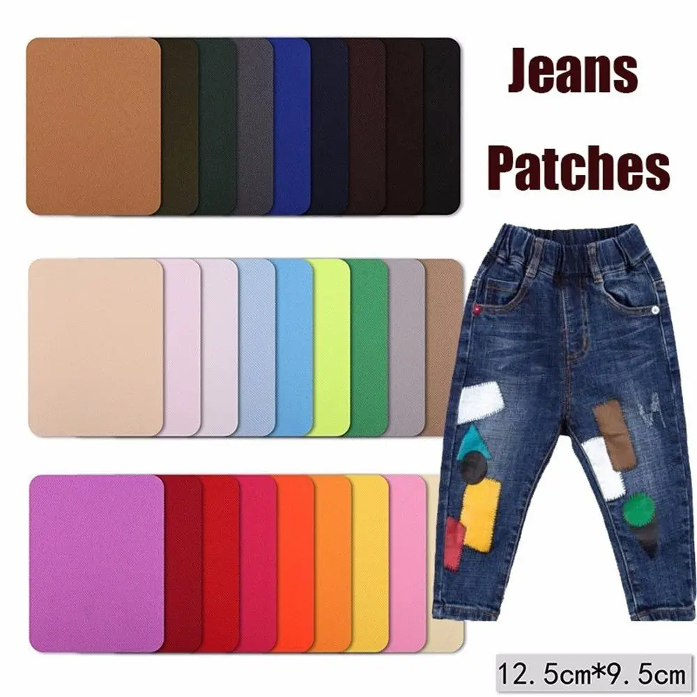 Jeans Iron On Patches Repair Pants Knee Applique Apparel Fabric Clothes DIY Stickers Sewing Accessories Clothing Accessories