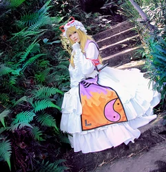 Anime Cos Touhou Project Yakumo Yukari Cosplay Costumes Outfit Halloween Christmas Uniform Custom Size