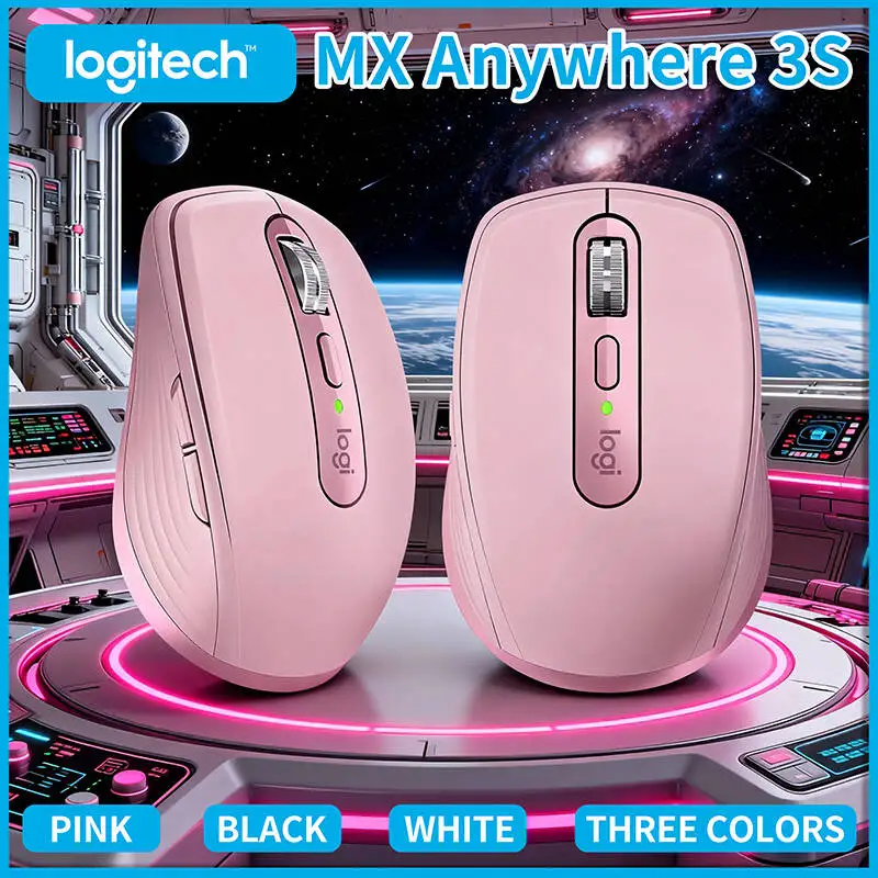 Logitech MX Anywhere 3S Office Mouse - 8000 DPI, MagSpeed Scroll, Silent Click, Travel-Friendly Design for Business