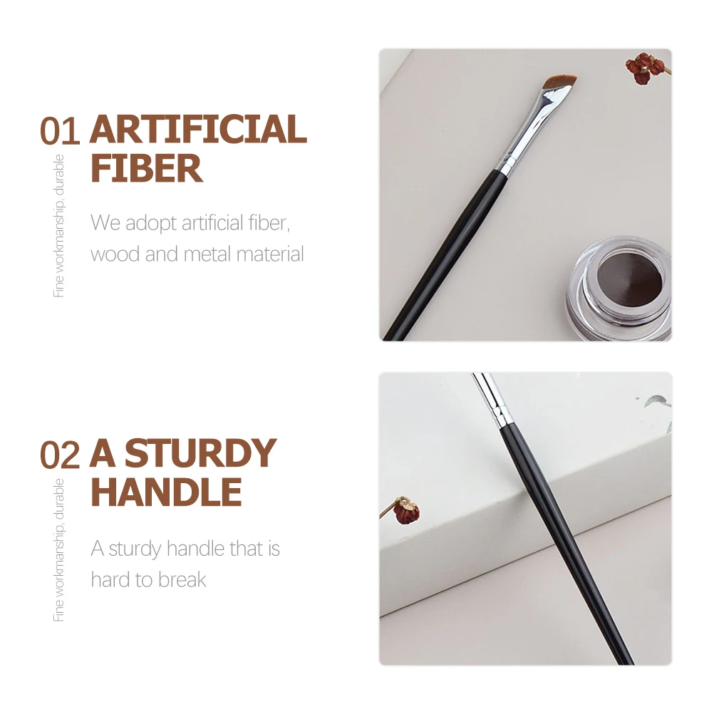 

3pcs Eyebrow Brush Set Small Lightweight Travel Makeup Tool Flexible Tip for Women Concealer Applicator Eyeshadow Liner Angled