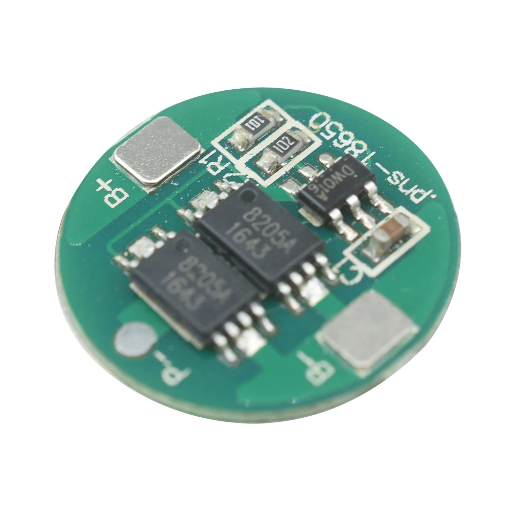 4-8A Dual MOS Round Charge and Discharge Protection Board 18650 Lithium Battery Charging Protect Module Overcharge Overcurrent