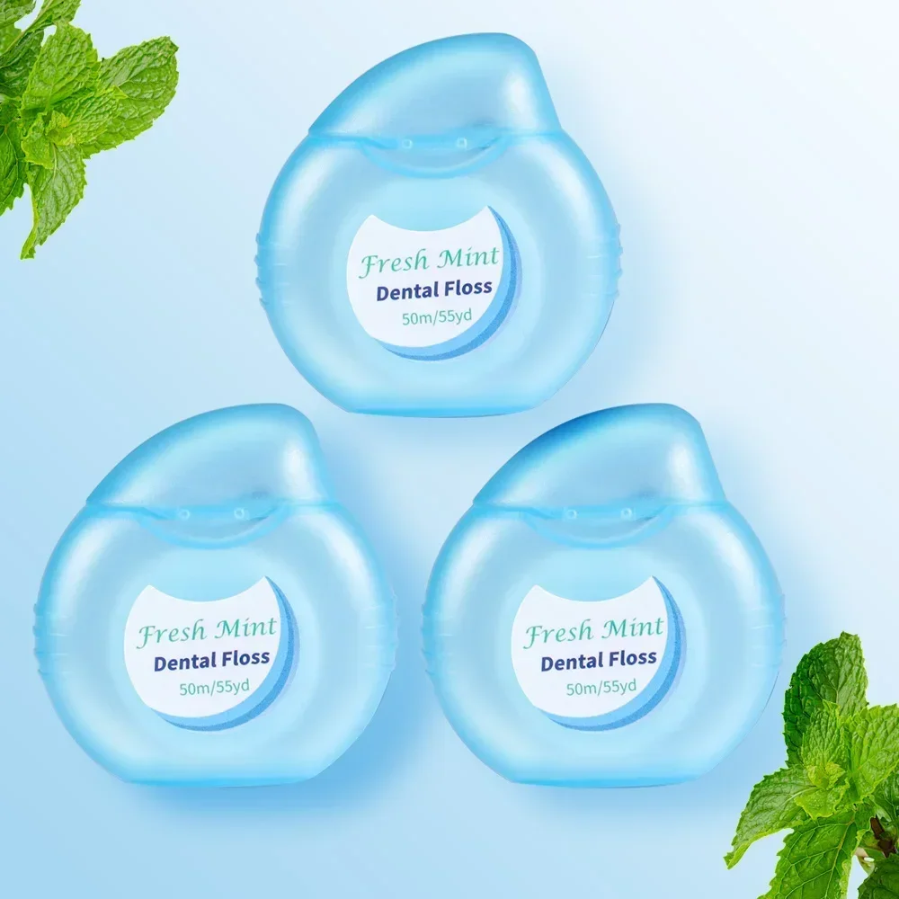 Ultra Thin Mint Flavored Dental Floss Roll 1/2/3/4/5/6Pcs, Deep Clean Between Teeth, Gentle Oral Care for Daily Use