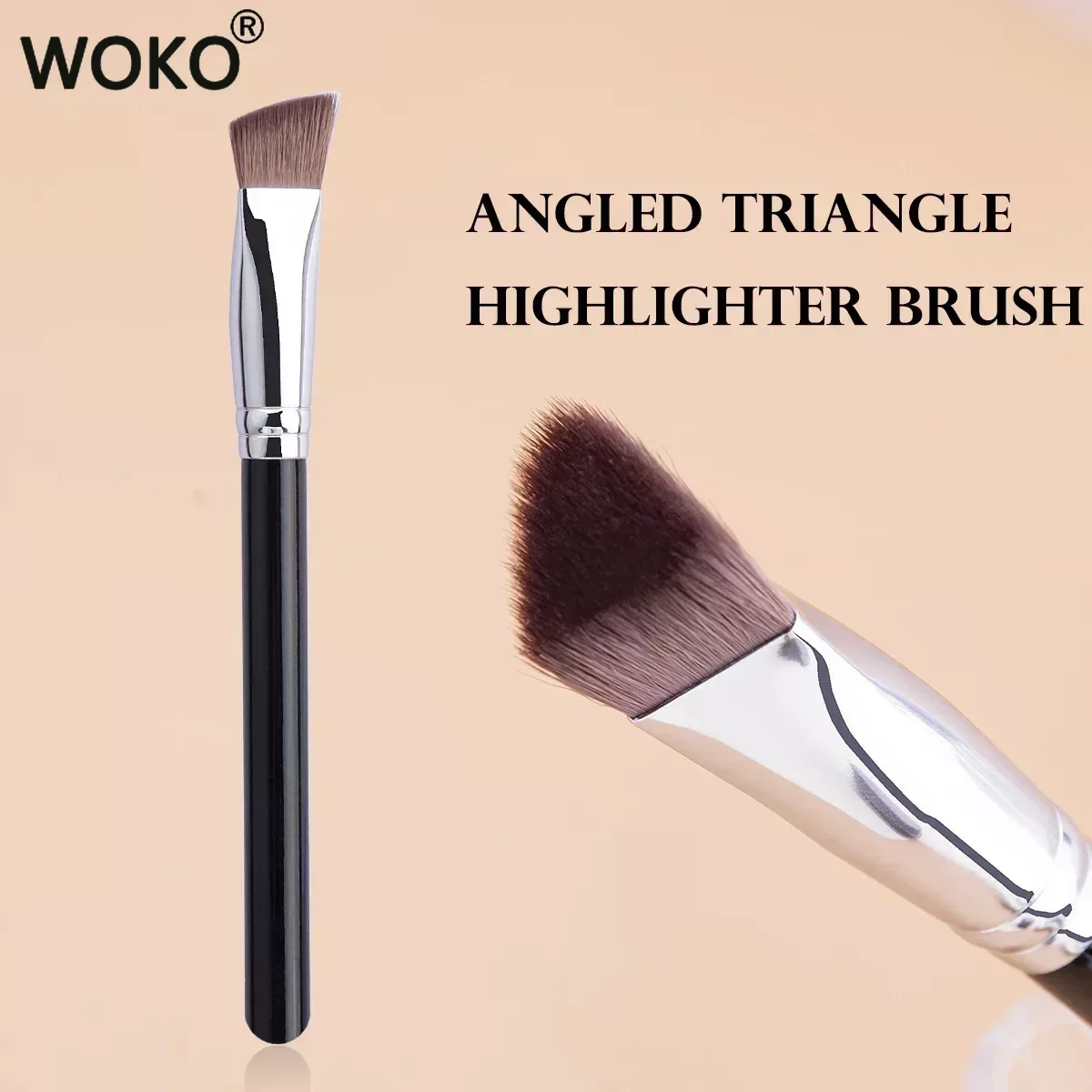 Angled Highlighter Brush Face Contour Foundation Concealer Brush Triangle shape Synthetic Hair Foundation Highlighter Brushes