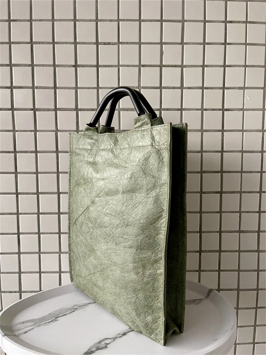 Dupont Paper Briease Borsa per laptop in pelle Palmare per pendolarismo Borsa per notebook semplice ed ecologica leggera ex