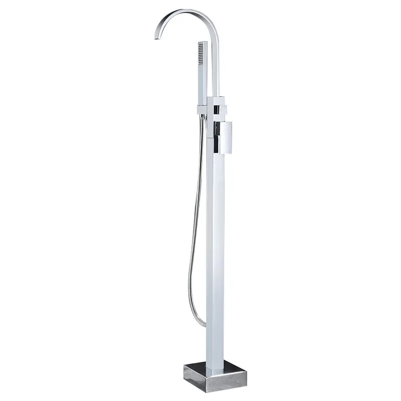 

Floor-to-ceiling hot and cold tub faucet with shower head, all-copper shower tub shower faucet