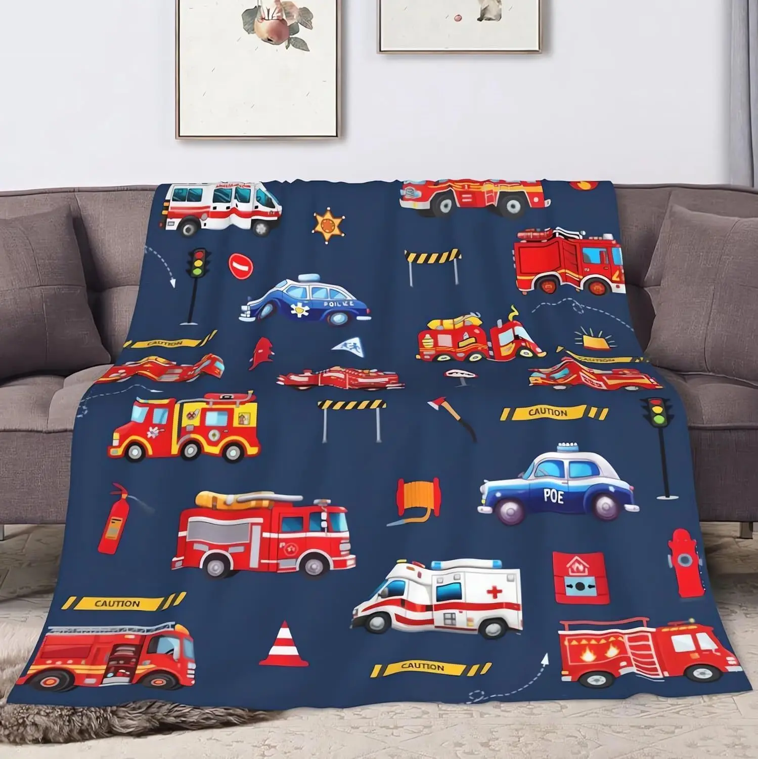 Train Blanket for Boys Girls, Kids Toddler Blanket for Nap Daycare Small Soft Warm Plush Fleece Blanket Birthday Throw