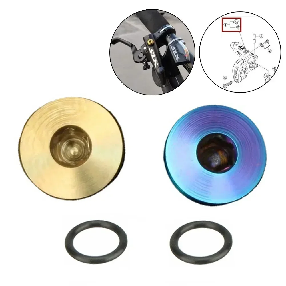 Bike Bicycle Bleed Titanium Screw & O-Ring For-Shimano XT, SLX, Zee, Deore & LX  Fixation Of Bicycle Oil Disc Cylinder Cover