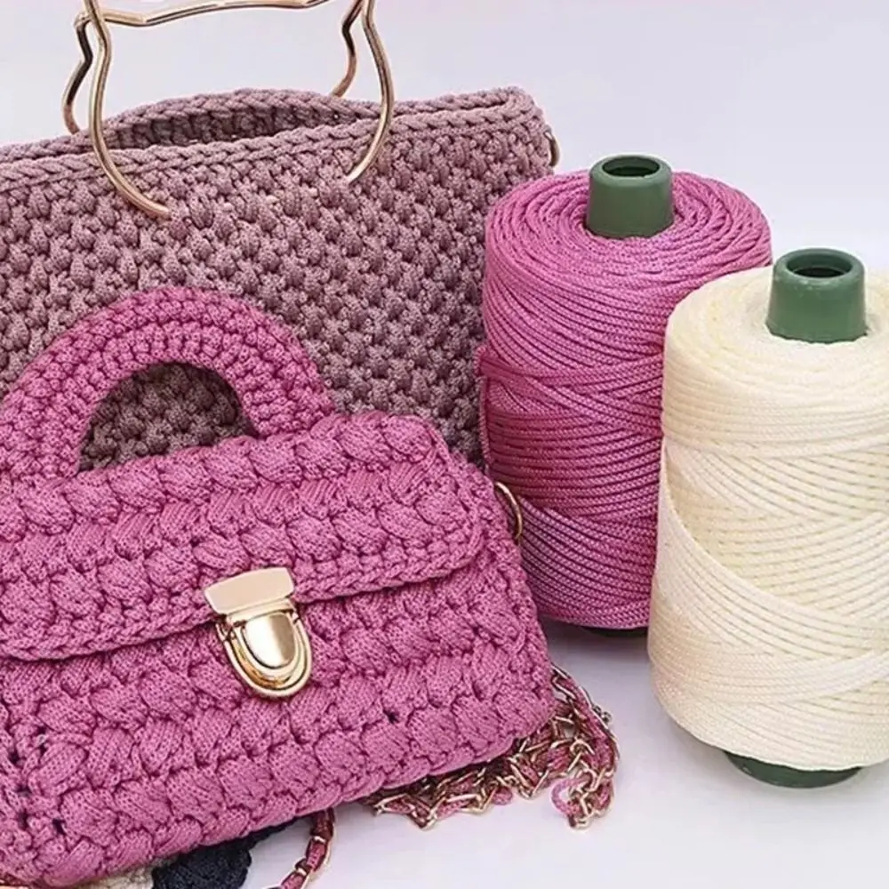 Handmade Ice Rope Thread DIY Hook Cushion Beginners Crochet Yarn Hat Shoes Woven Hand Knitting Bag Hand Knitting Yarn