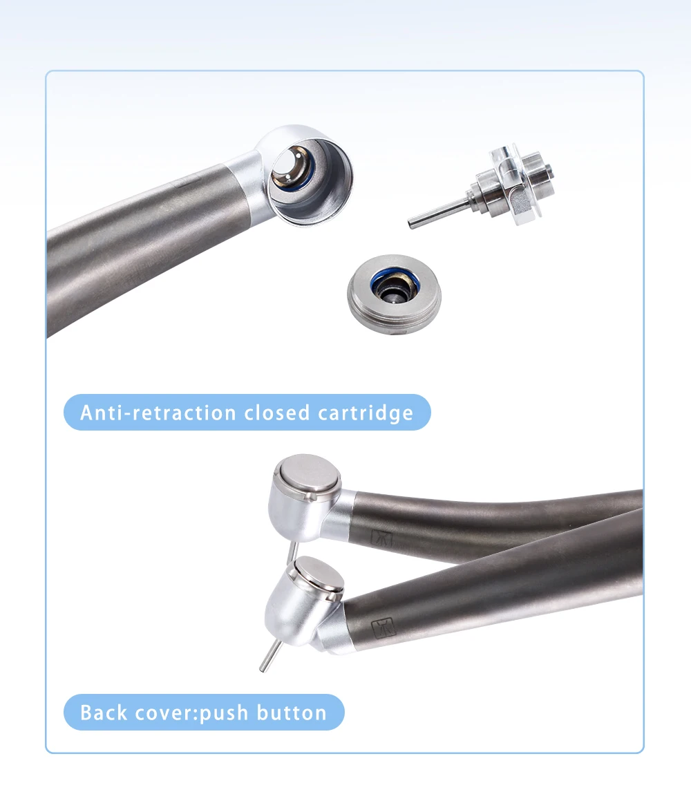 DEASIN Dental-Hochgeschwindigkeitshandstück aus Titanlegierung, Glasfaser, Drehmomentkopf, Luftturbine, Keramiklager für NSK 6-Loch-Kupplung – Detail 6