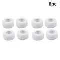 8Pcs White