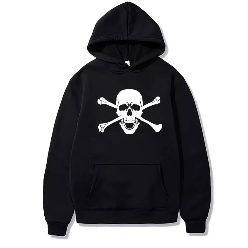 

2025 Rock Skull Halloween Graphics printed streetwear Hoodie Men women vintage punk Sweatshirt Unisex Casual Fleece pullovers